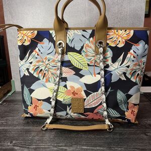 NATURALIZER CANVAS Shoreline TRAVEL TOTE BAG - TROPICAL FLORAL